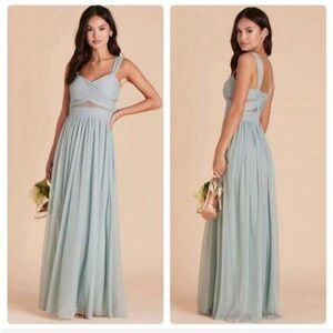 NWT Birdy Grey Elsye size large sage green bridesmaids dress modest spring prom